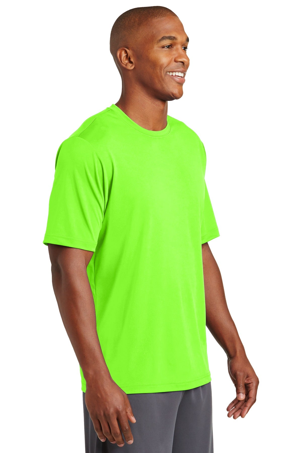 Neon Green Sport-Tek PosiCharge Tough Tee . ST320