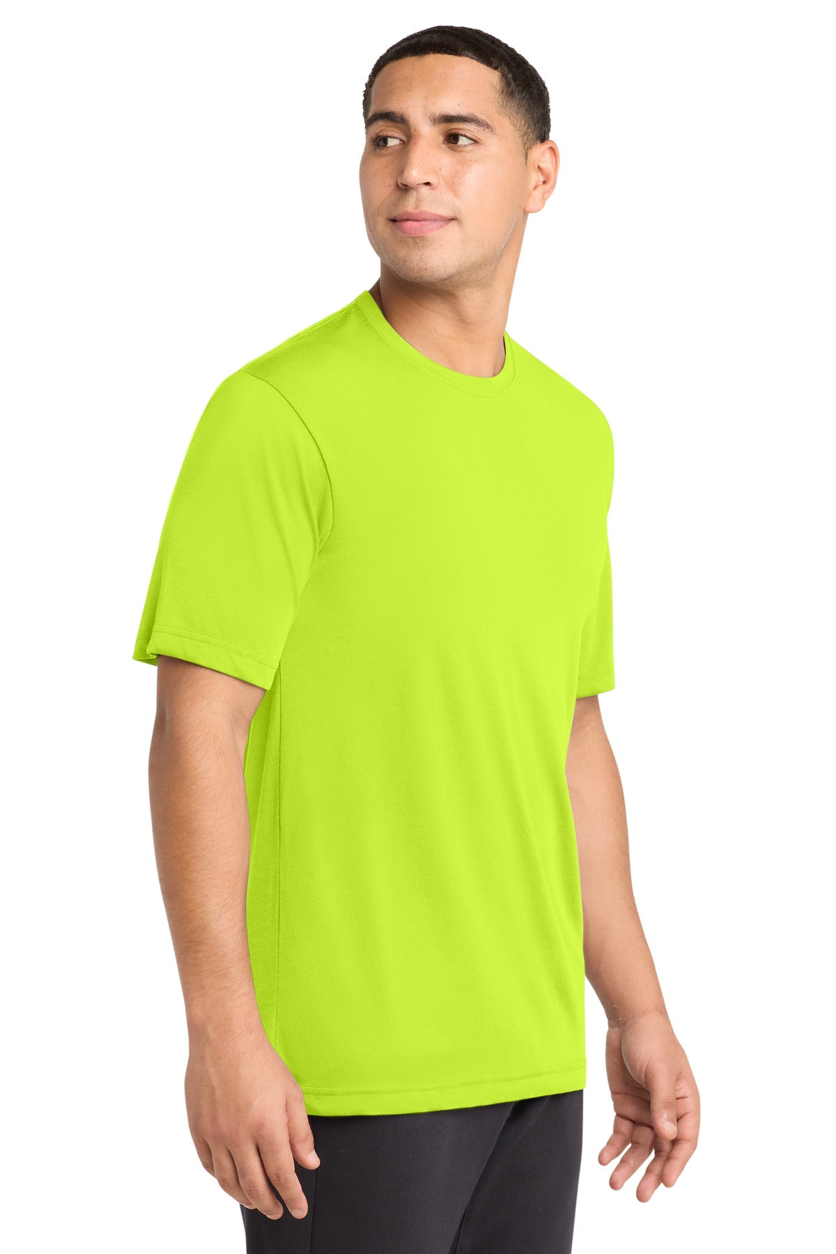 Neon Yellow Sport-Tek PosiCharge Competitor Cotton Touch Tee. ST450