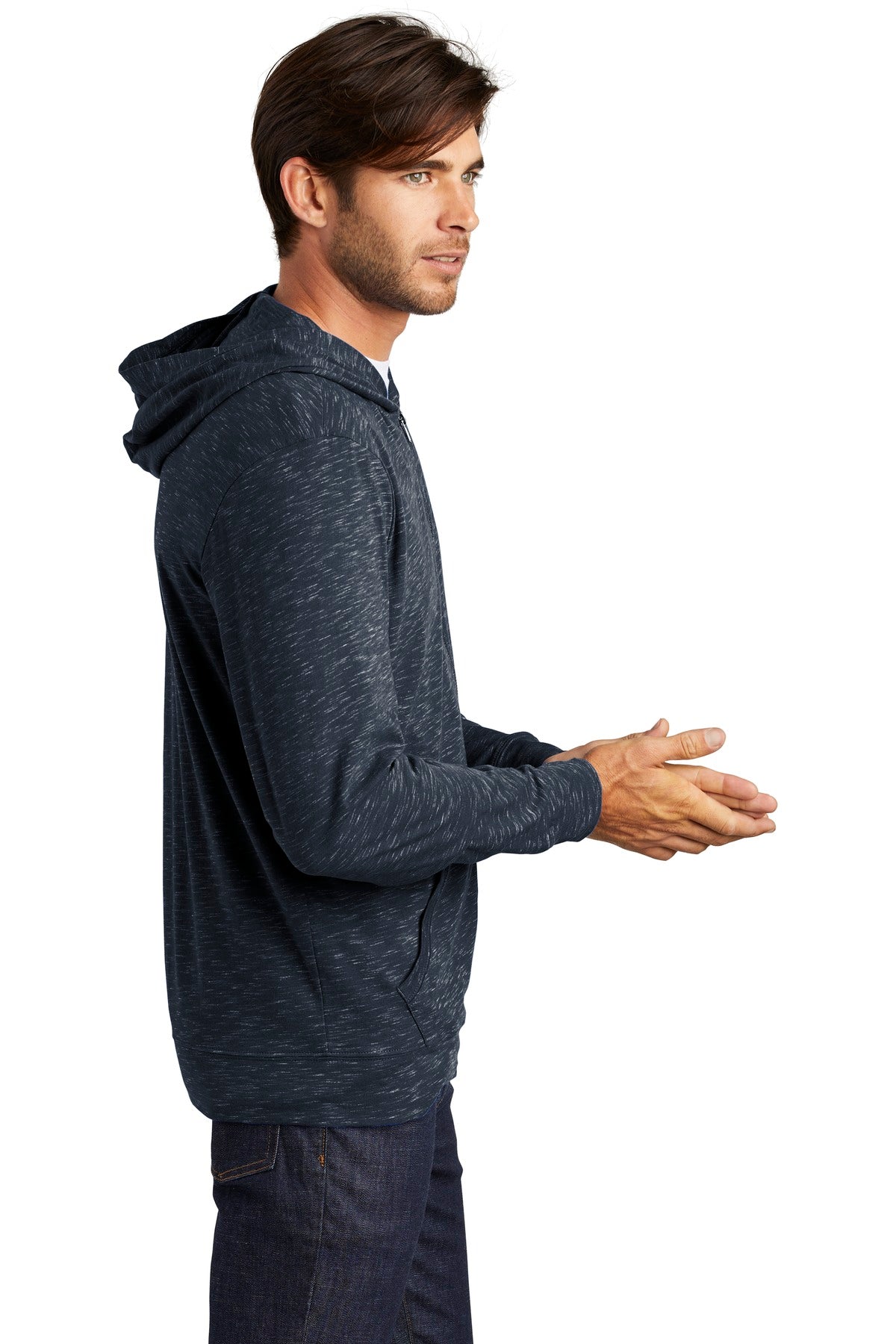 New Navy District Medal Full-Zip Hoodie. DT565