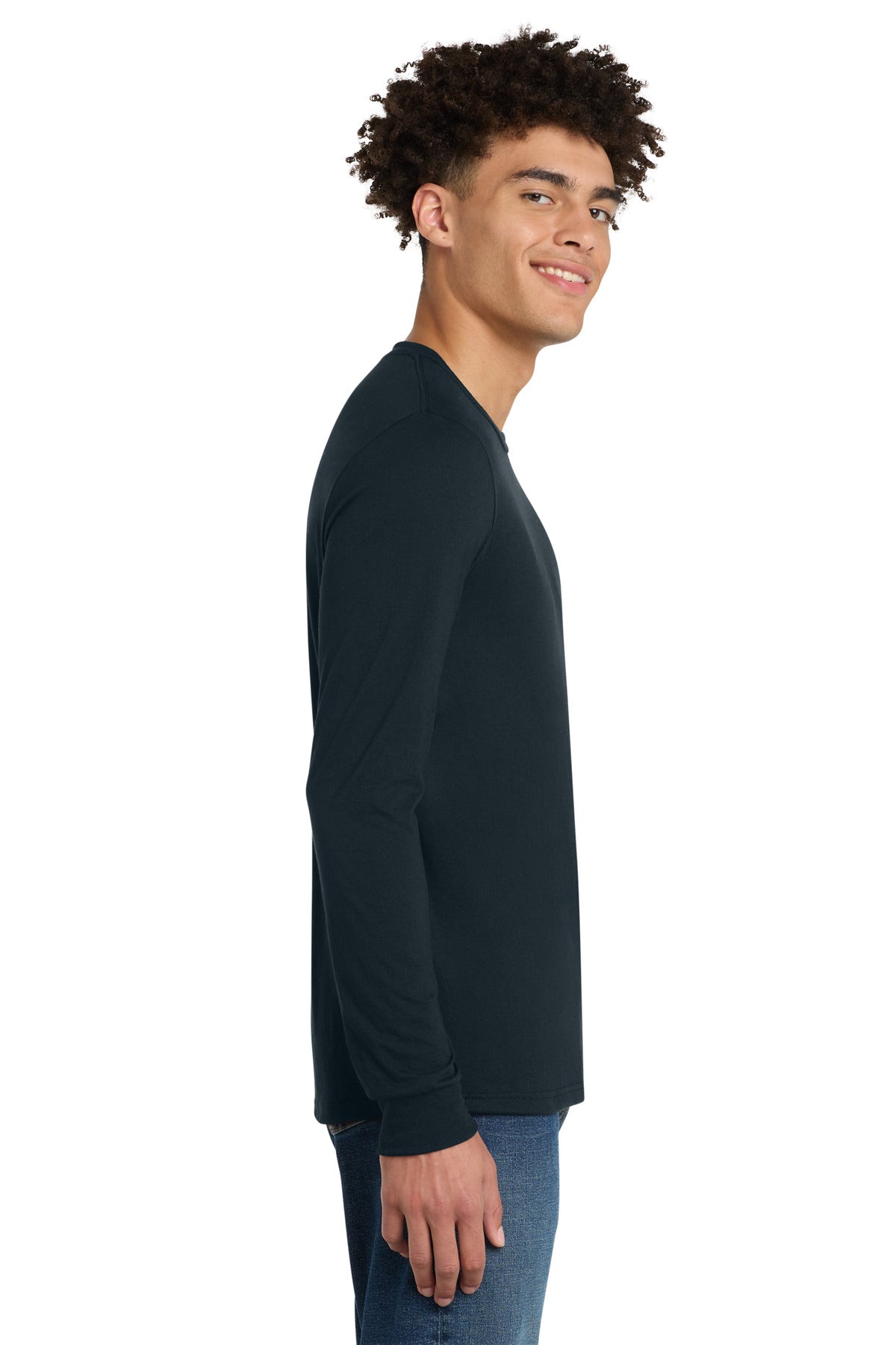 NewNavy District Perfect Tri Long Sleeve Tee . DM132