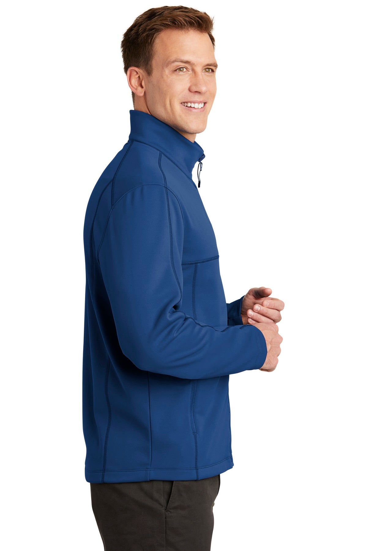 Night Sky Blue Port Authority Collective Smooth Fleece Jacket. F904