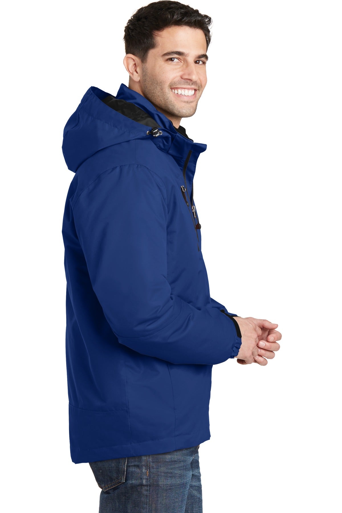 Nt Sky Blue/Bk Port Authority Vortex Waterproof 3-in-1 Jacket. J332