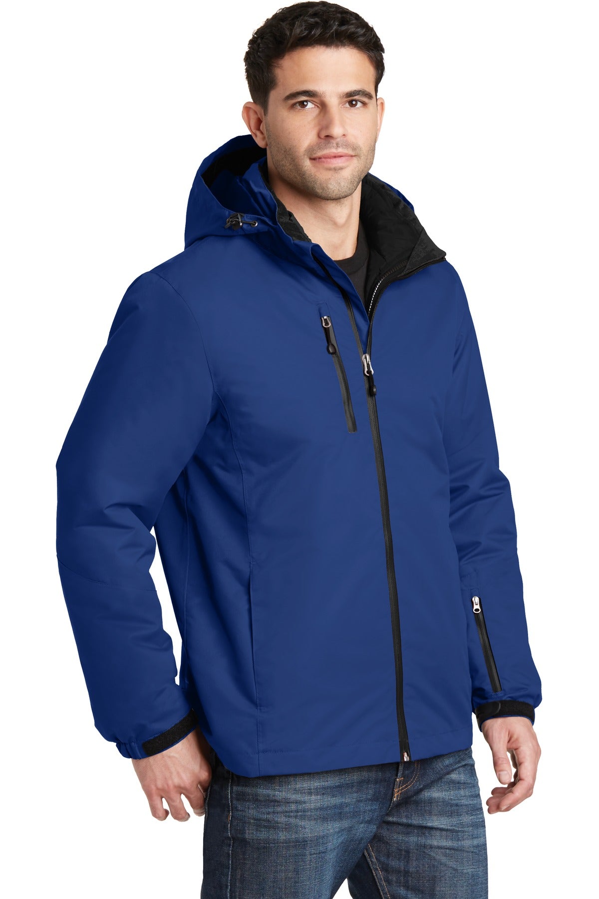 Nt Sky Blue/Bk Port Authority Vortex Waterproof 3-in-1 Jacket. J332