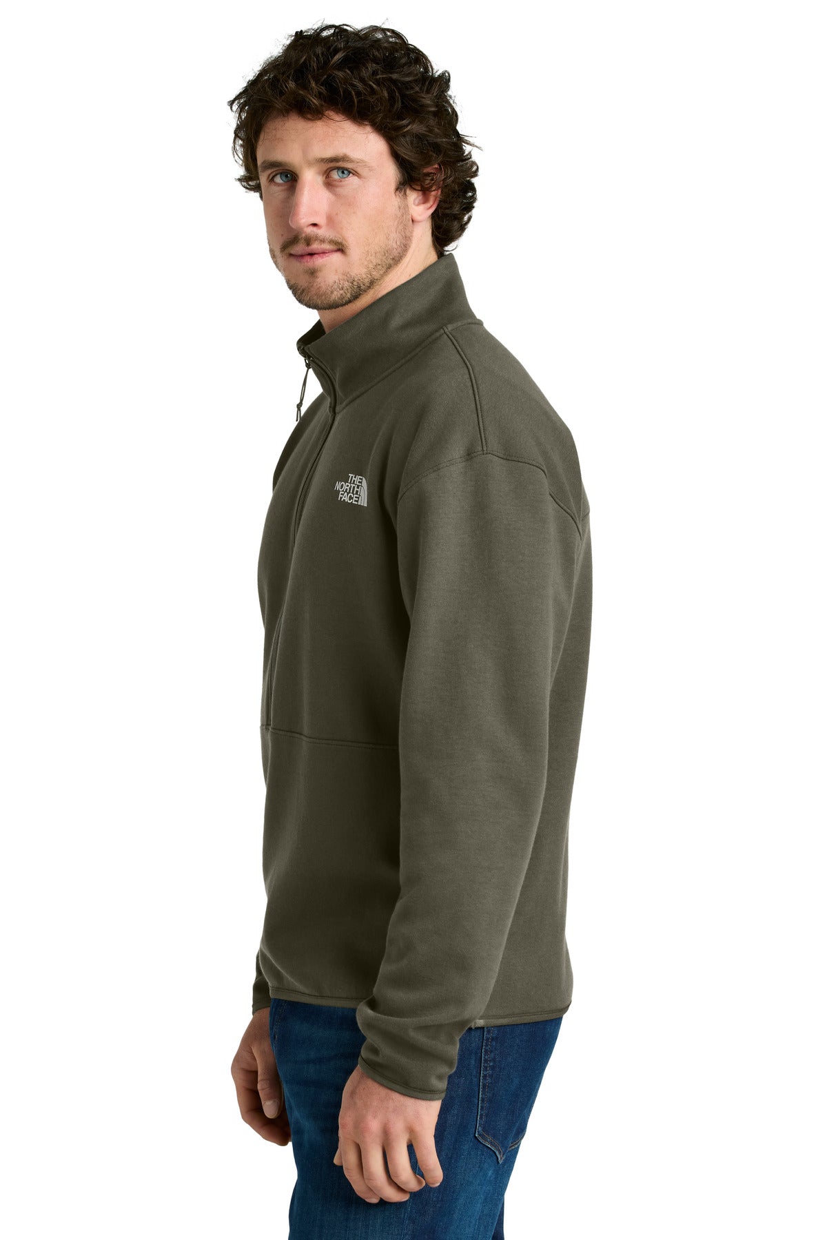 NwTaupeGn The North Face Double-Knit 1/2-Zip Fleece NF0A8C5G