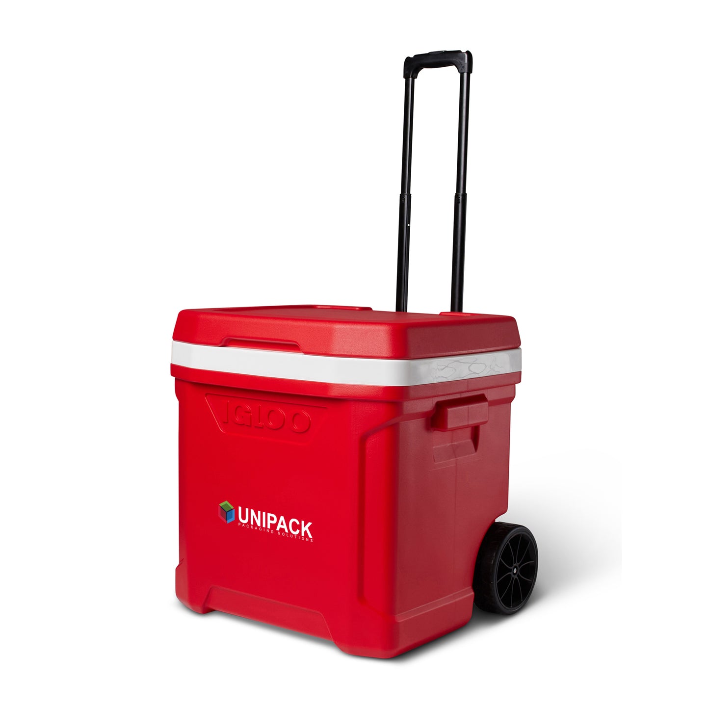 White-Red Star Igloo® Profile II 60 Qt Roller Cooler
