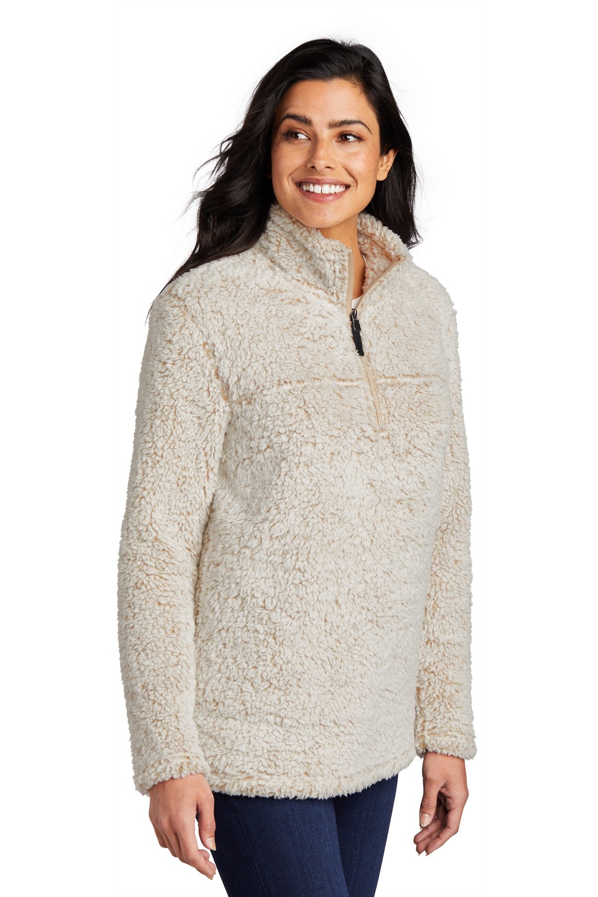 Oatmeal Hthr Port Authority Women's Cozy 1/4-Zip Fleece L130