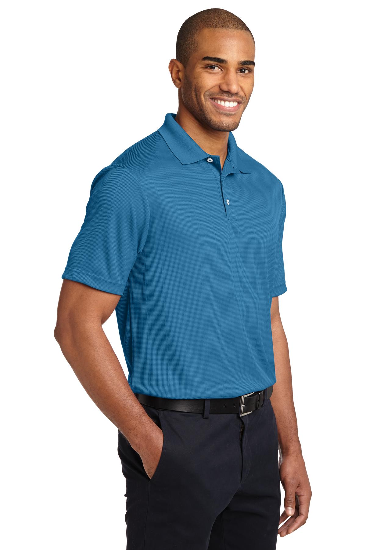 Ocean Blue Port Authority Performance Fine Jacquard Polo. K528
