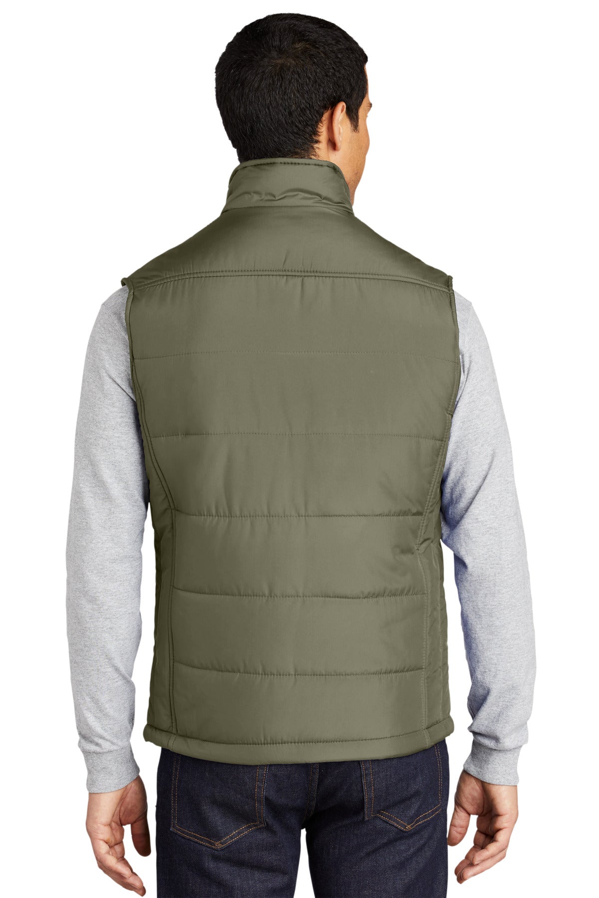 Olive Port Authority Puffy Vest. J709