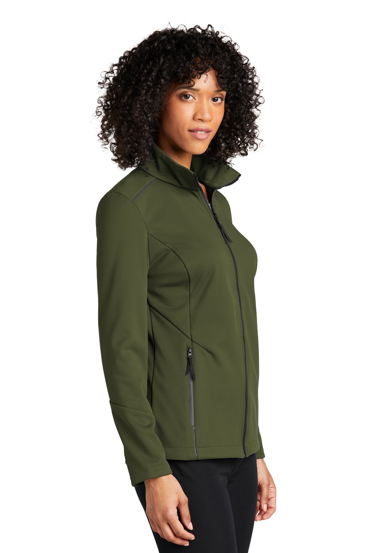 OliveGreen Port Authority Women's Collective Tech Soft Shell Jacket L921