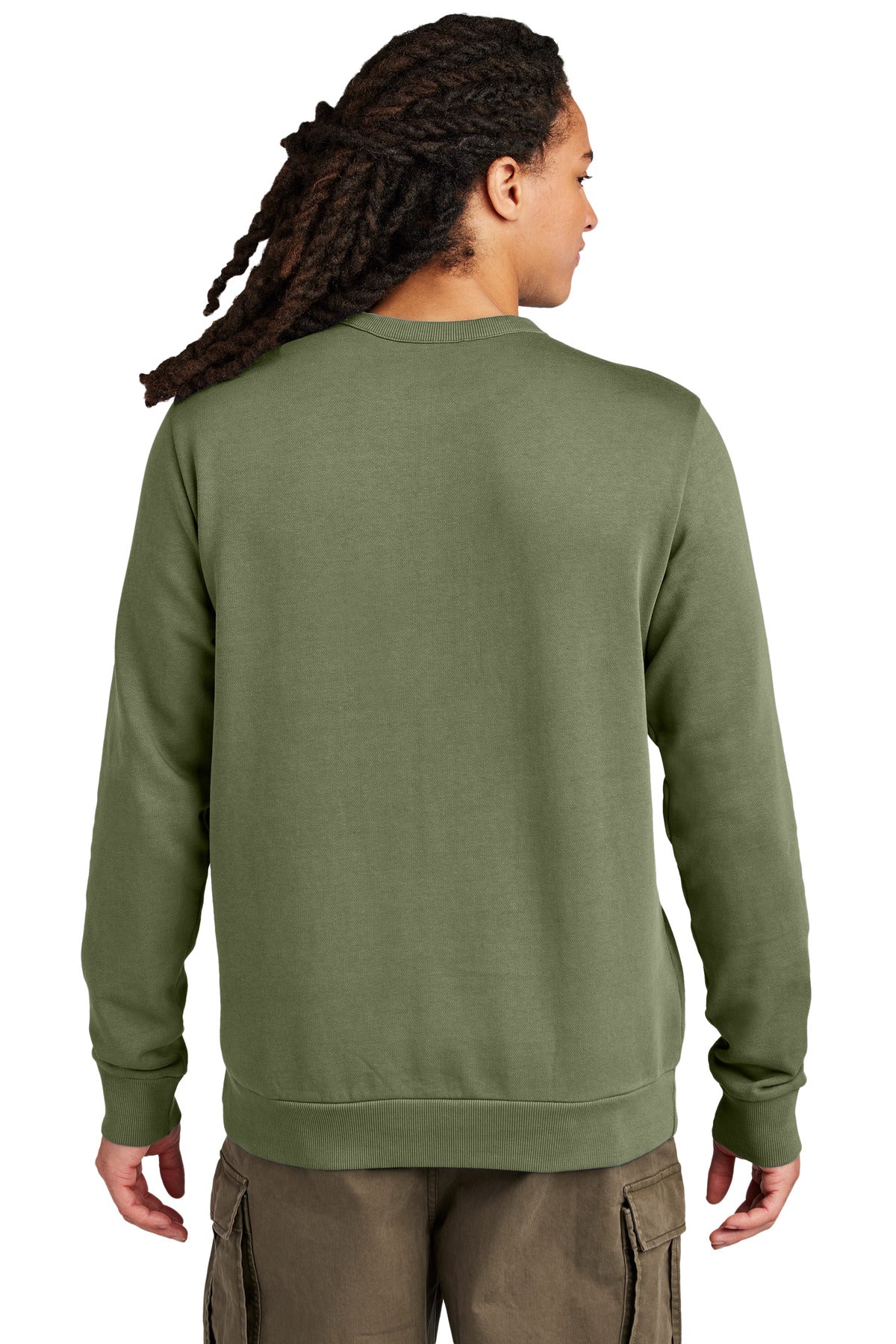 OlvDrabGn District Wash Fleece Crew DT2204