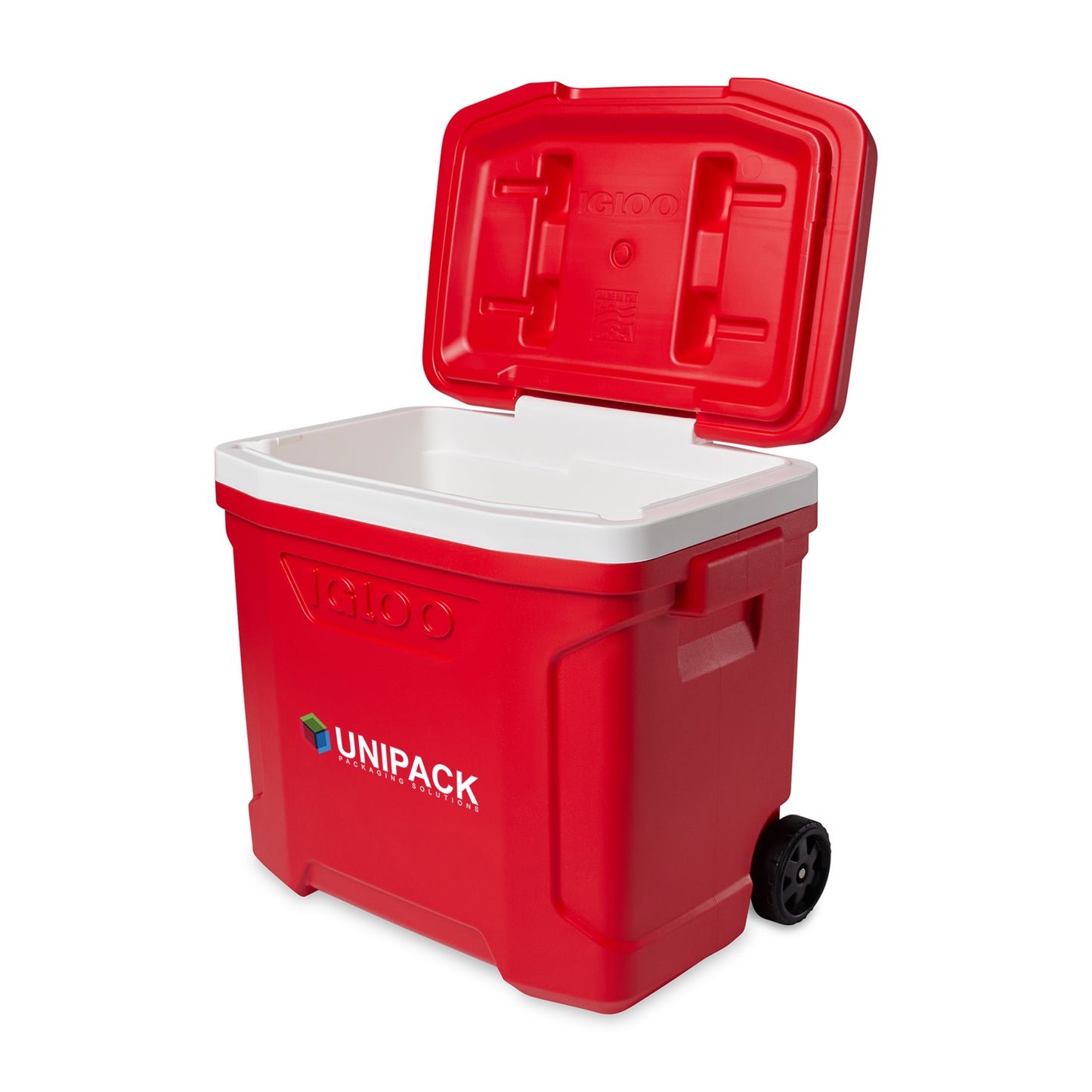 White-Red Star Igloo® Profile II 28 Qt Roller Cooler