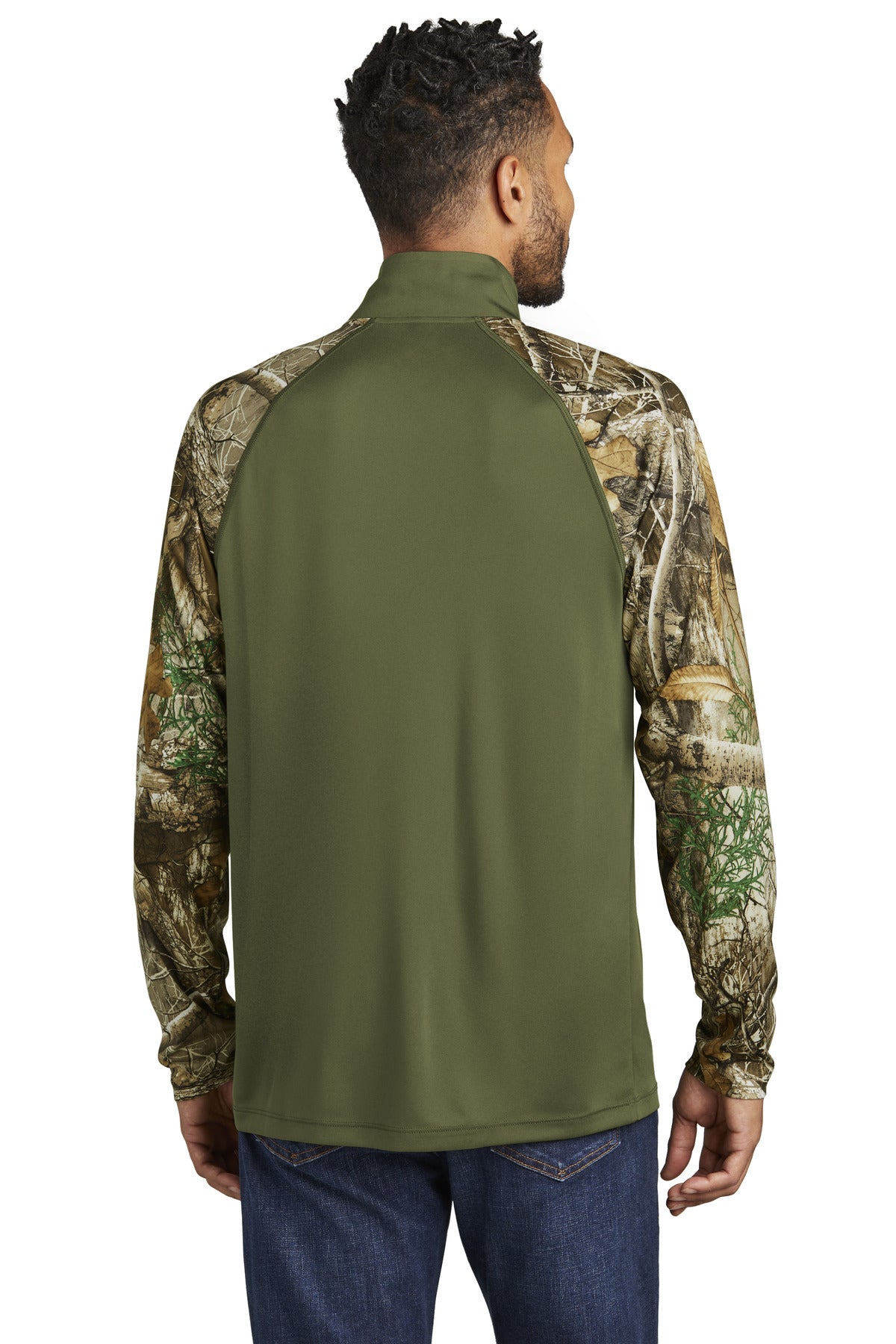 OvDbG/RTEd Russell Outdoors Realtree Colorblock Performance 1/4-Zip RU152