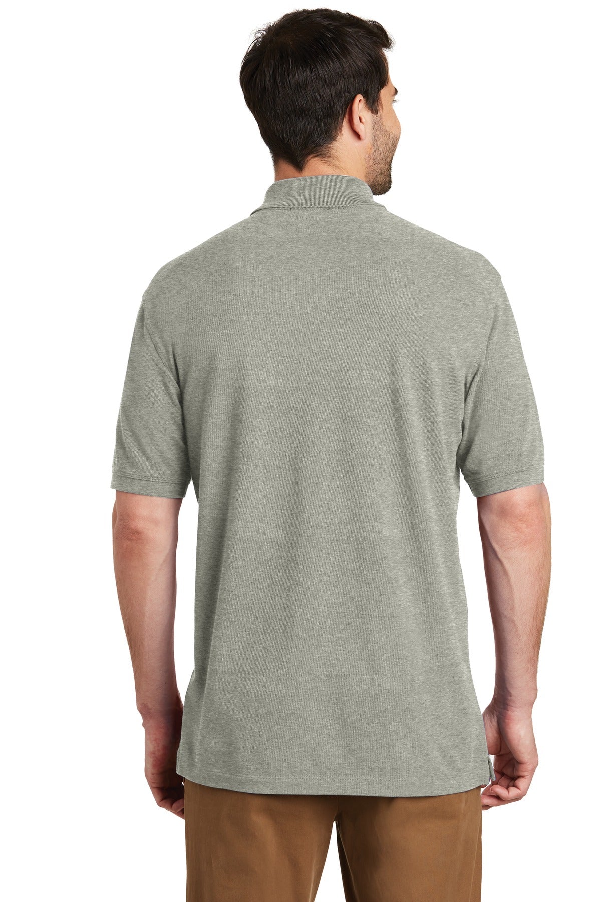 Oxford Heather Port Authority EZCotton Polo. K8000