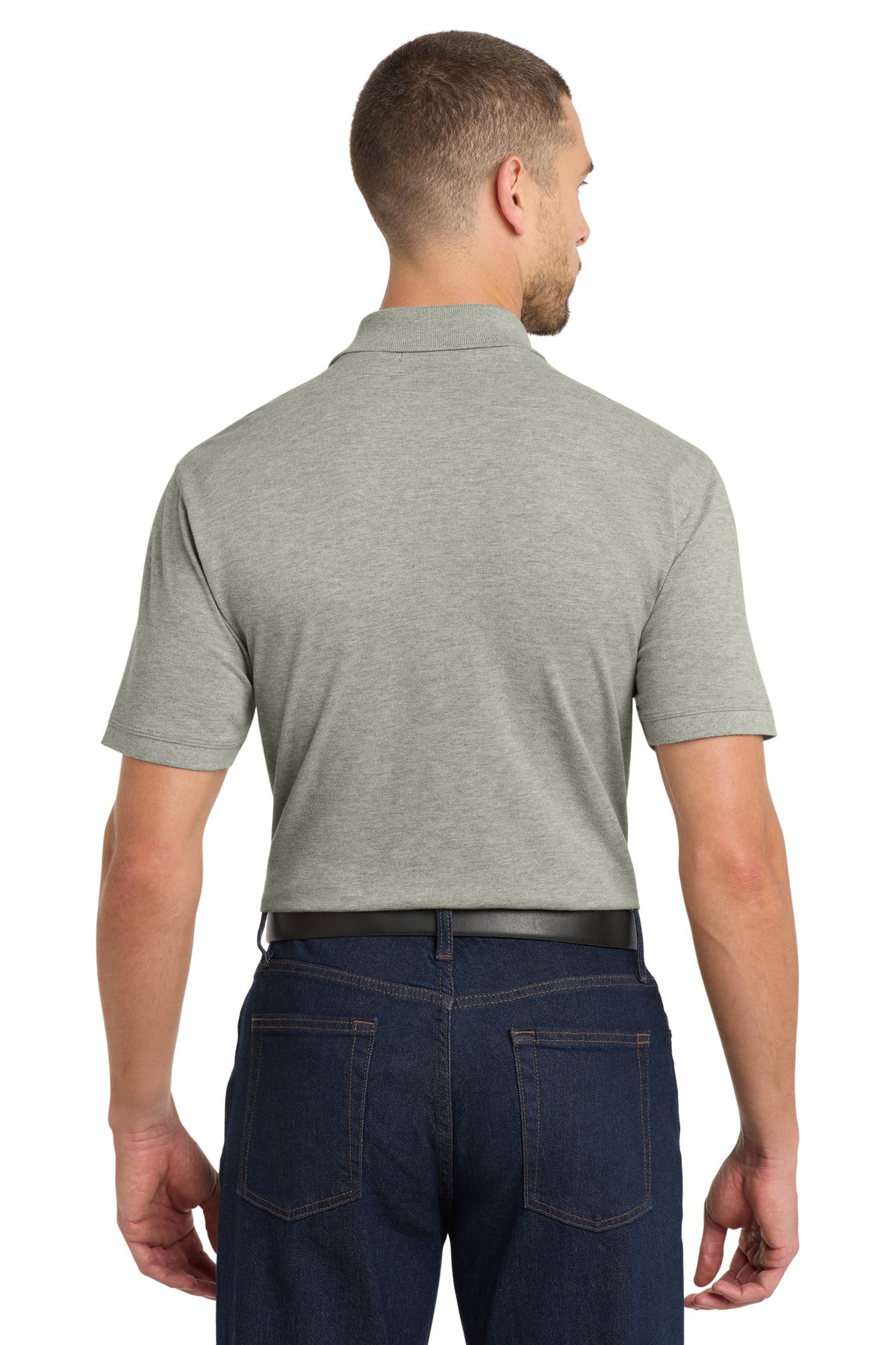 Oxford Heather Port Authority EZCotton Polo. K8000