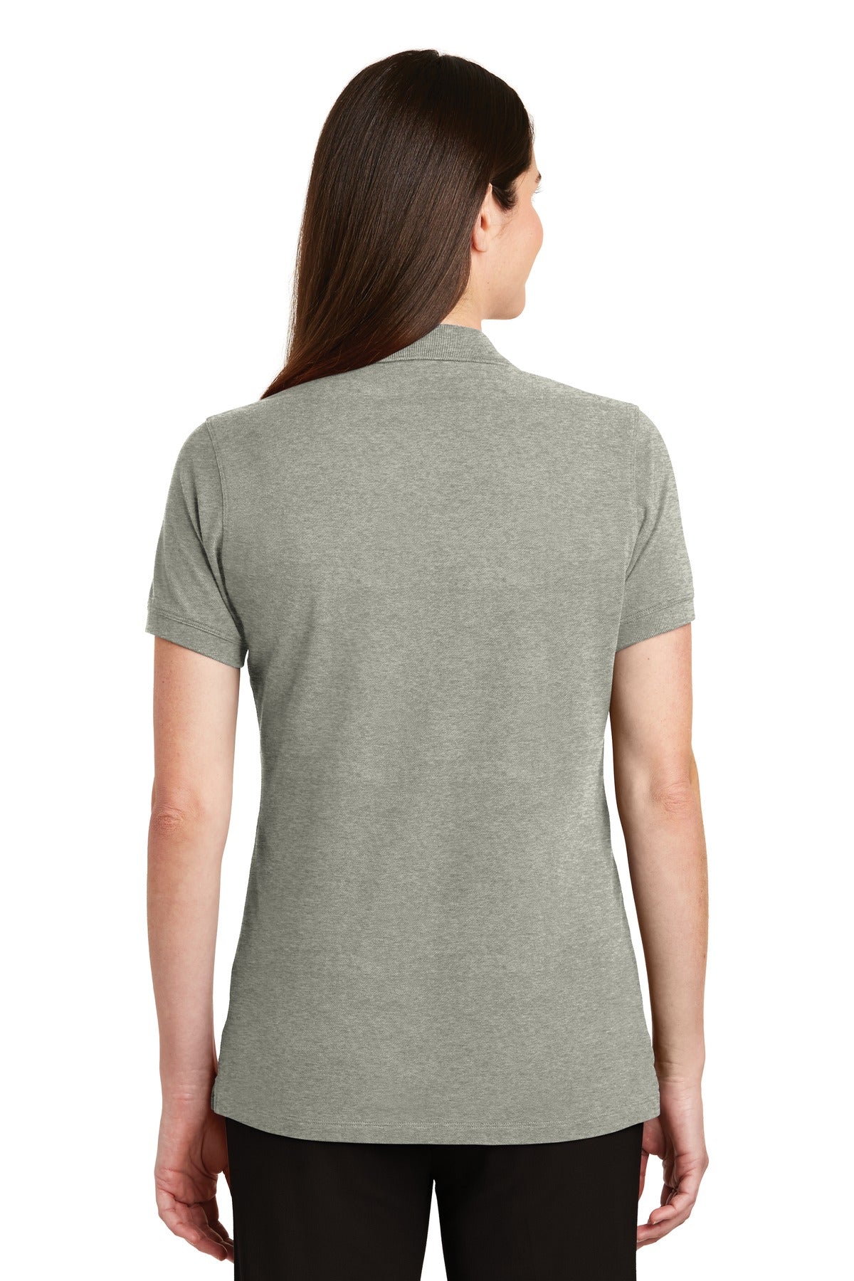 Oxford Heather Port Authority Women's EZCotton Polo. LK8000