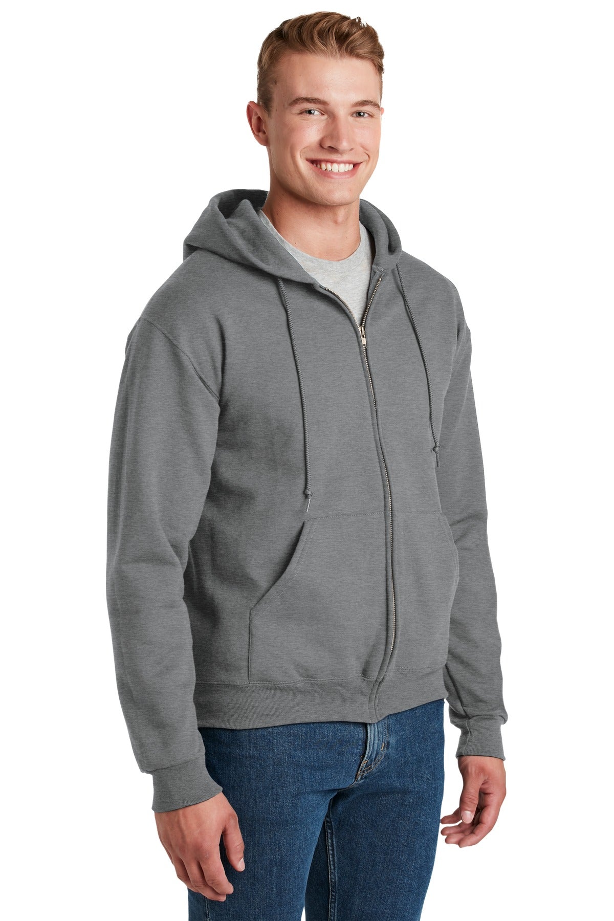 Oxford Jerzees Super Sweats NuBlend - Full-Zip Hooded Sweatshirt. 4999M
