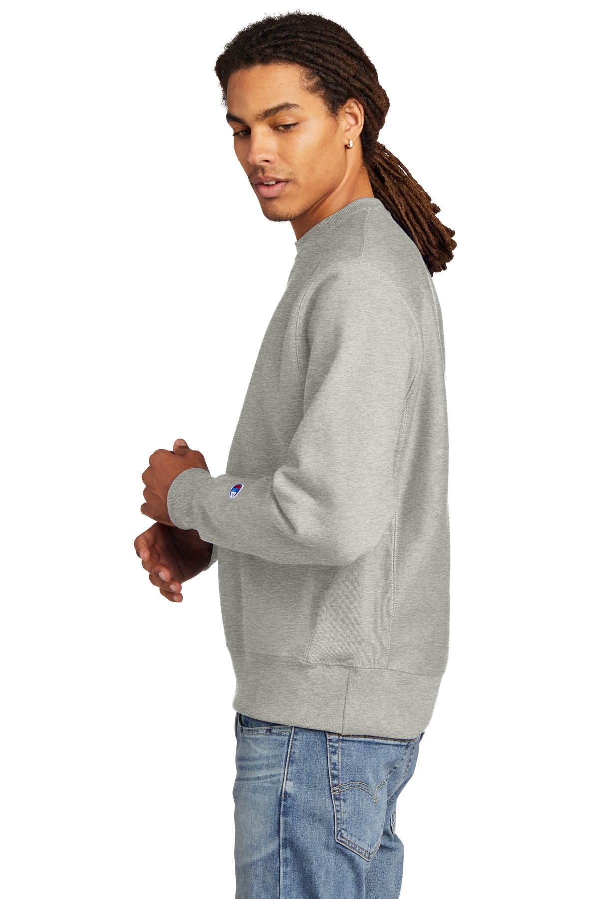 OxfordGrey Champion Reverse Weave Crewneck Sweatshirt S149