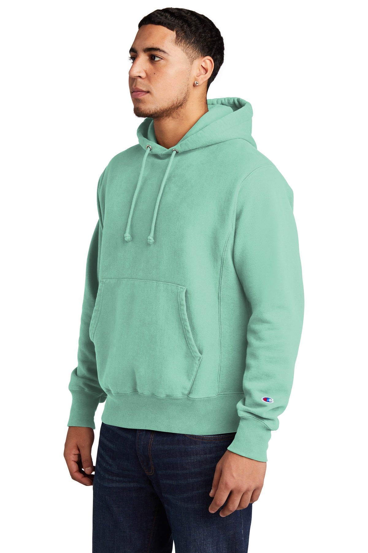 PaleSeafm Champion Reverse Weave Garment-Dyed Hooded Sweatshirt. GDS101
