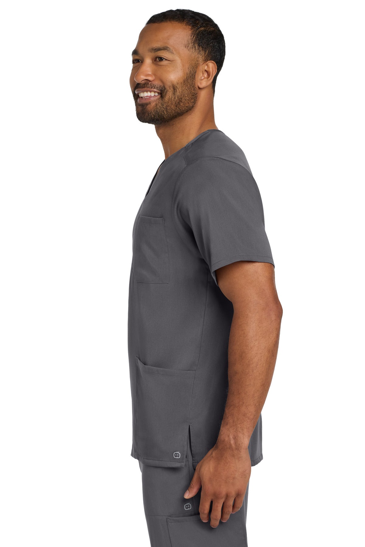 Pewter Wink Men's Premiere Flex V-Neck Top WW5068