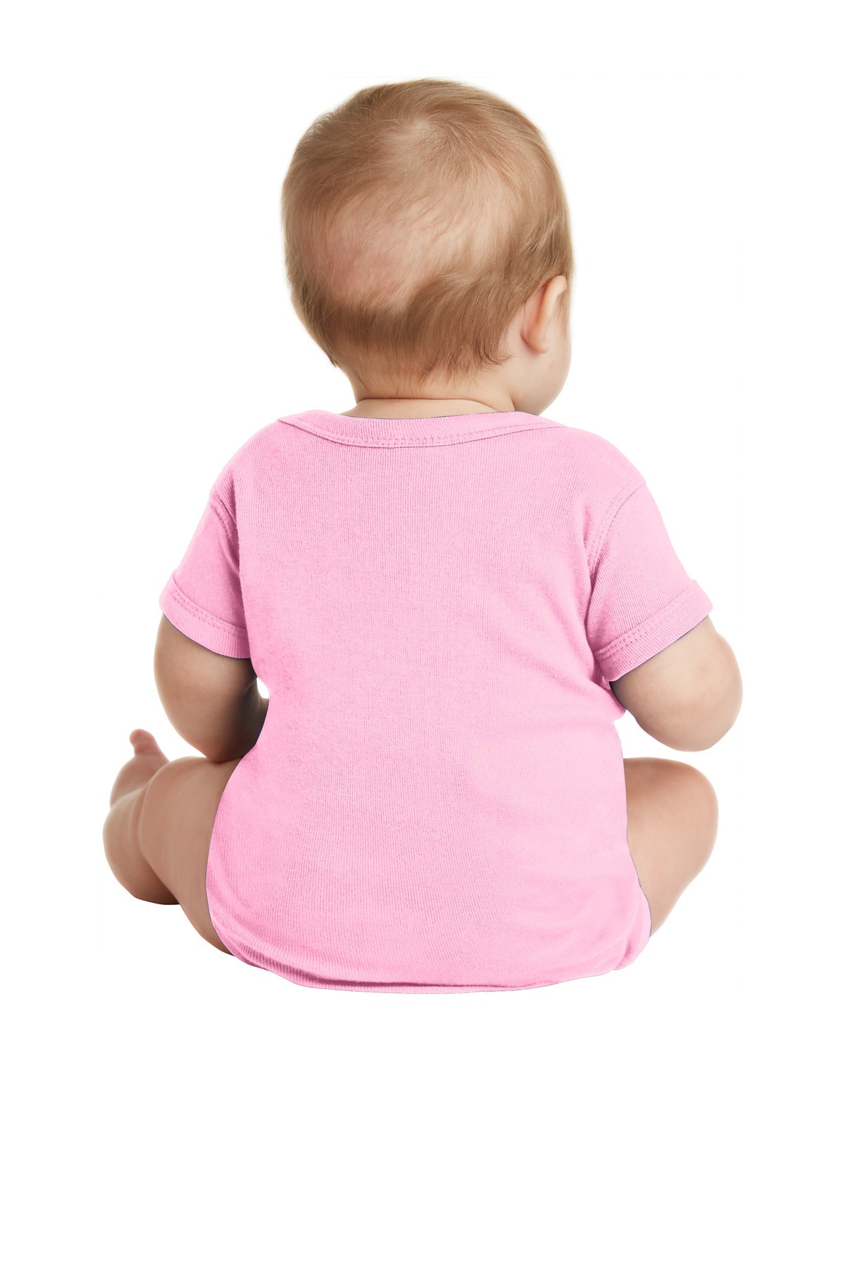 Pink Rabbit Skins Infant Short Sleeve Baby Rib Bodysuit. RS4400
