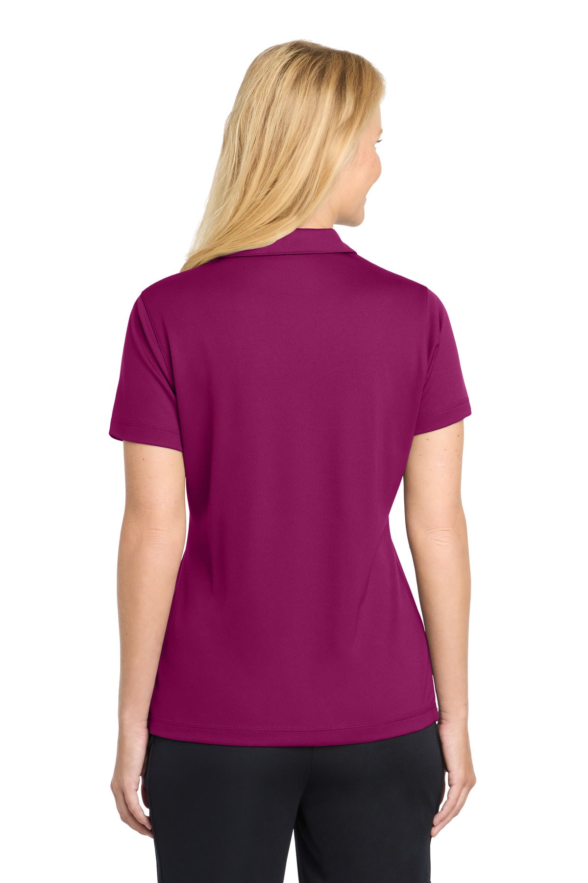 Pink Rush Sport-Tek Women's PosiCharge Micro-Mesh Polo. LST680