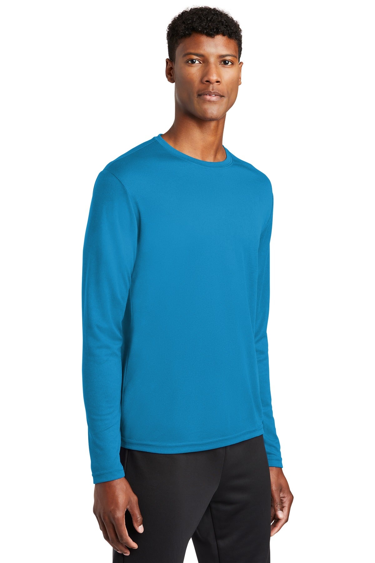 Pond Blue Sport-Tek PosiCharge RacerMesh Long Sleeve Tee. ST340LS