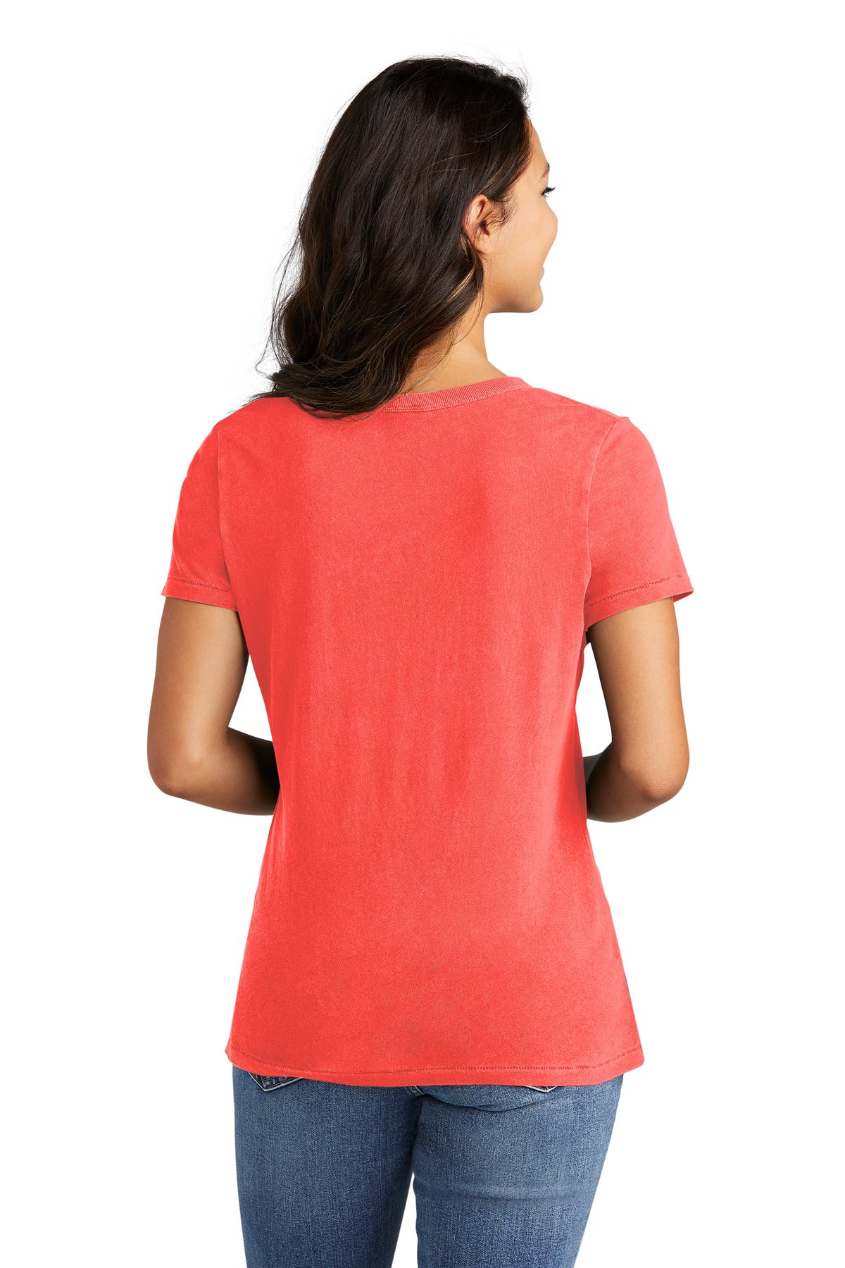 Poppy Port & Company Women's Beach Wash Garment-Dyed V-Neck Tee LPC099V
