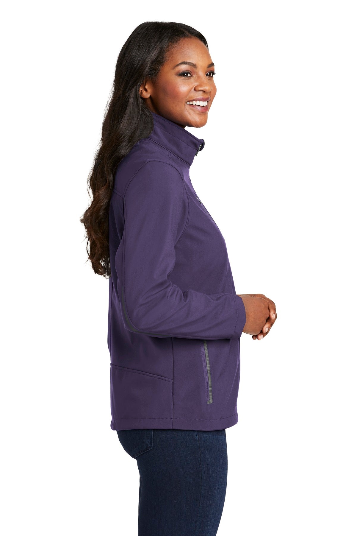 Posh Purple Port Authority Women's Welded Soft Shell Jacket. L324
