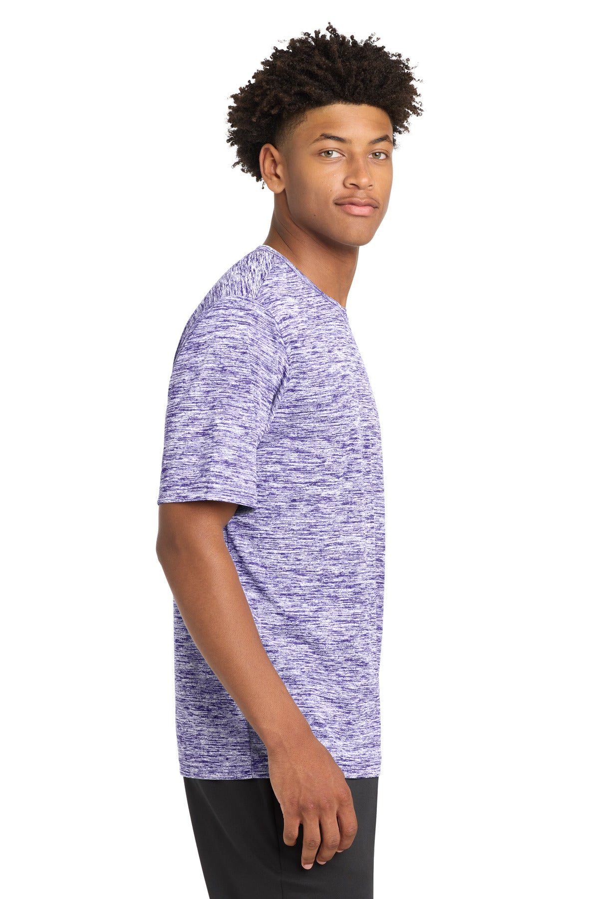 Purple Electrc Sport-Tek PosiCharge Electric Heather Tee. ST390
