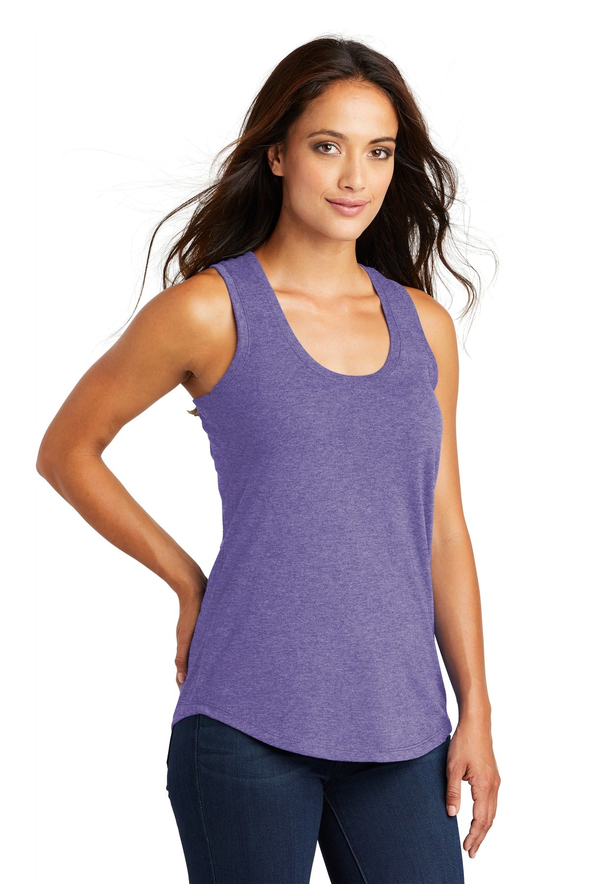 Purple Frost District Women's Perfect Tri Racerback Tank. DM138L