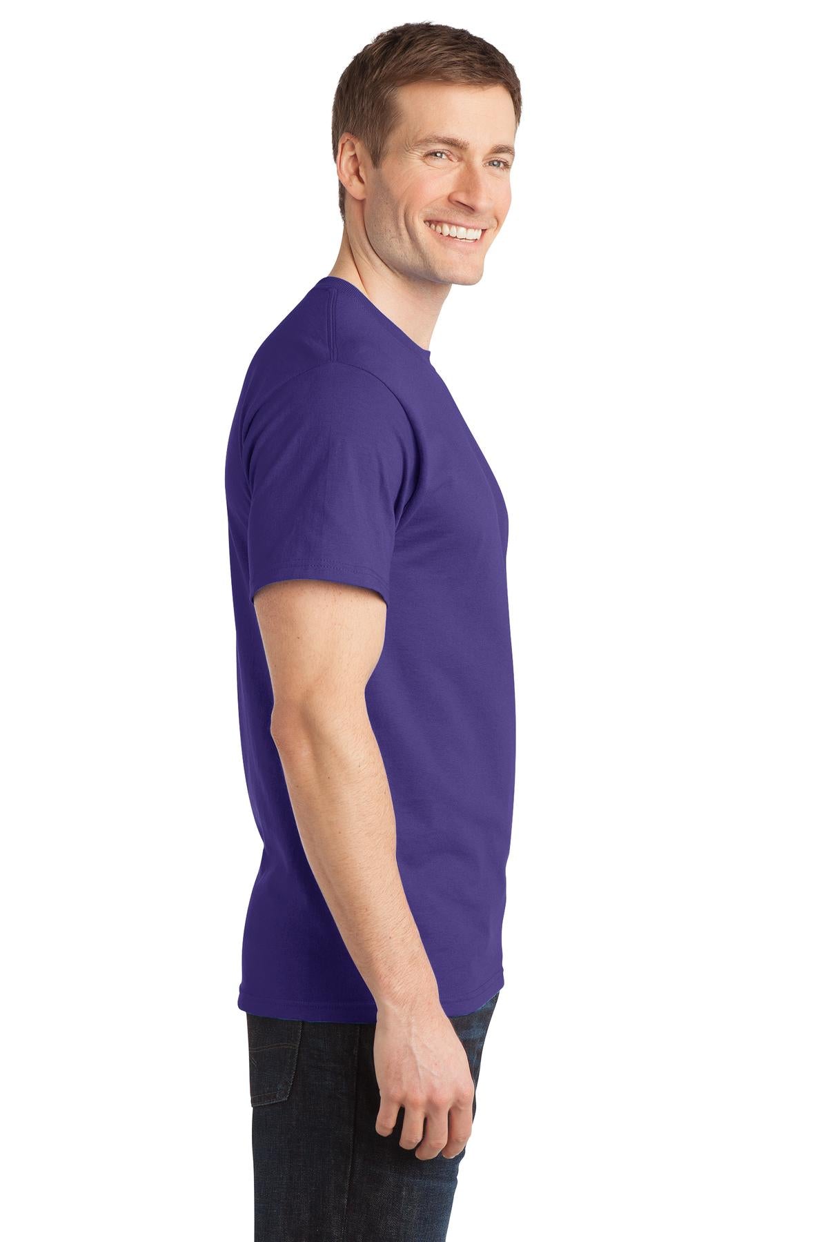 Purple Port & Company - Ring Spun Cotton Tee. PC150