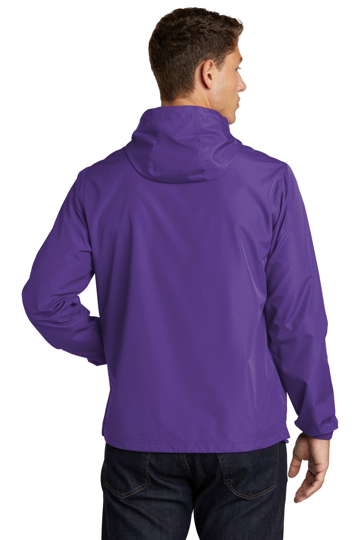 Purple Sport-Tek Packable Anorak. JST66