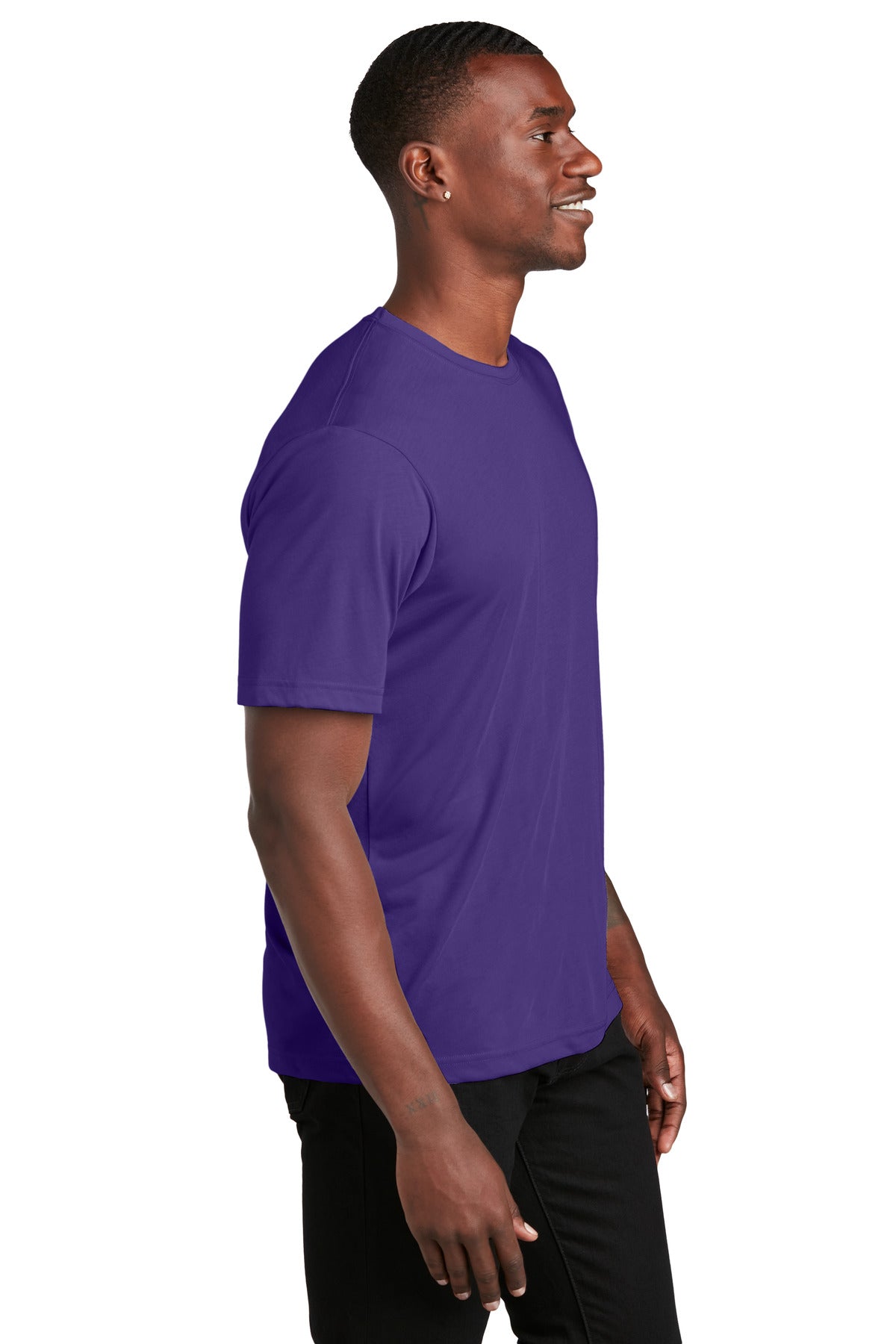 Purple Sport-Tek PosiCharge Competitor Cotton Touch Tee. ST450