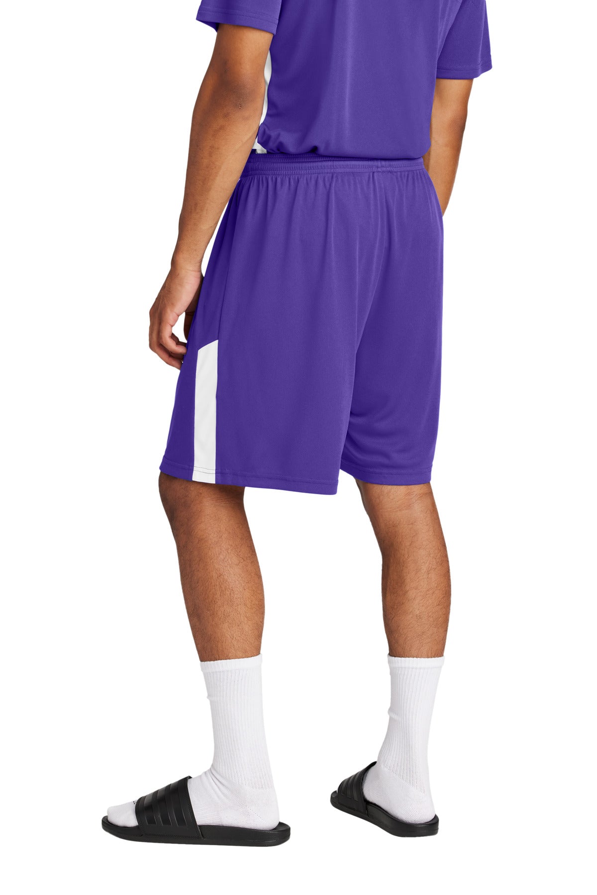 Purple/Wh Sport-Tek Competitor United 7" Short ST103