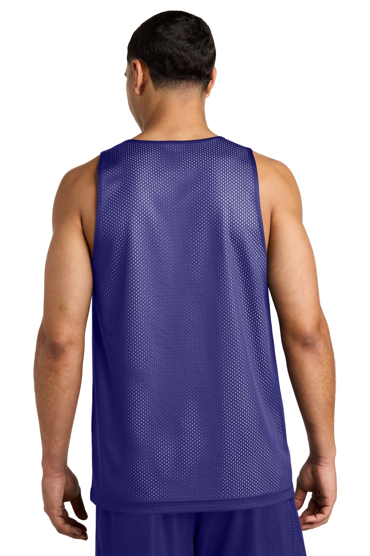 Purple/Wh Sport-Tek PosiCharge Reversible Mesh Tank ST5000