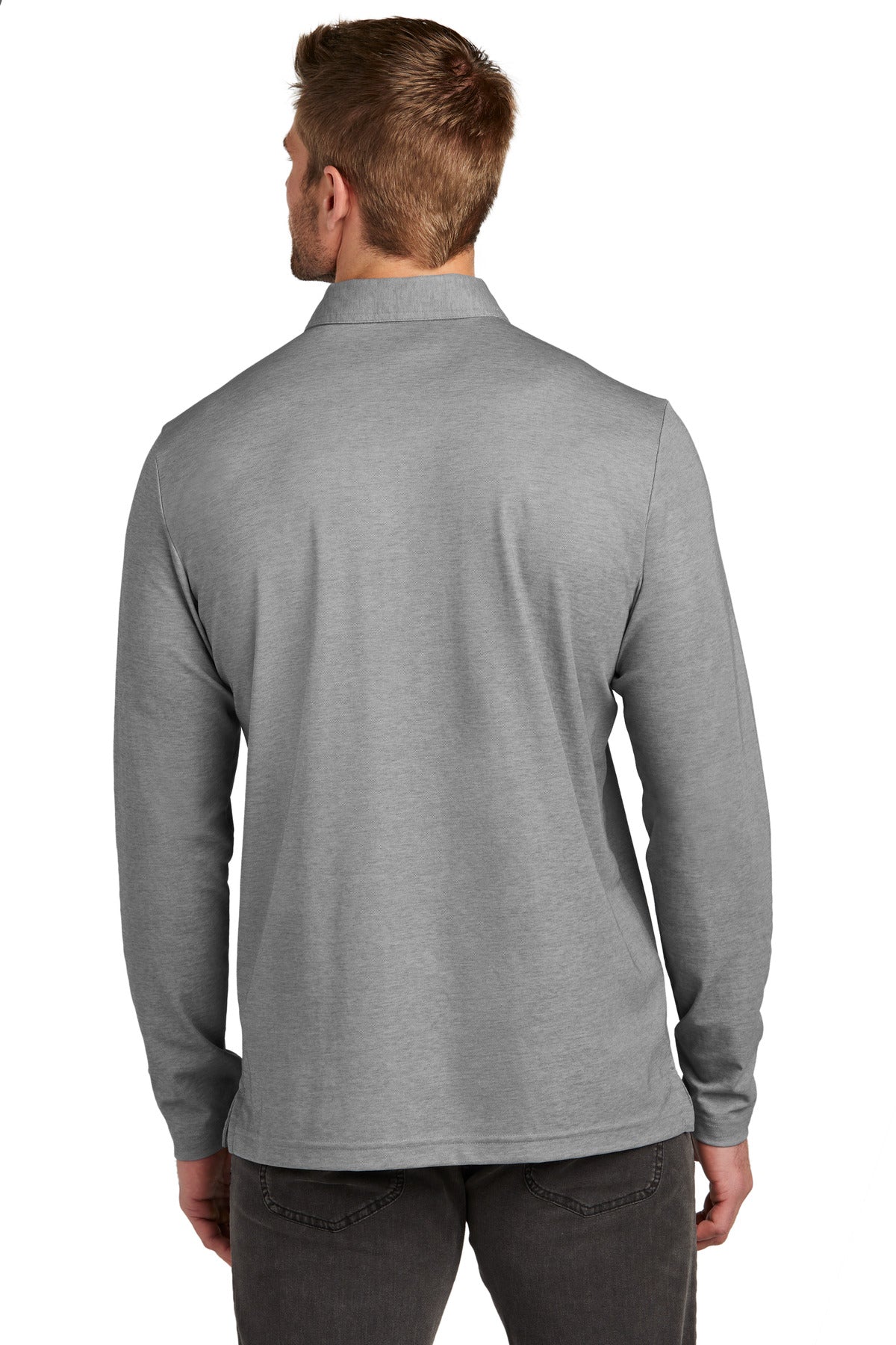 QuiShaGyHt TravisMathew Oceanside Heather Long Sleeve Polo TM1MZ343