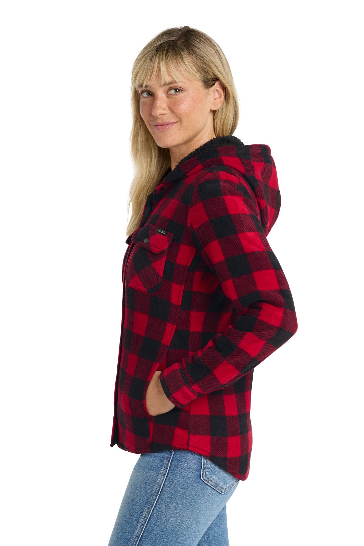 Radish/Blk Eddie Bauer Women's Woodland Shirt Jac EB229