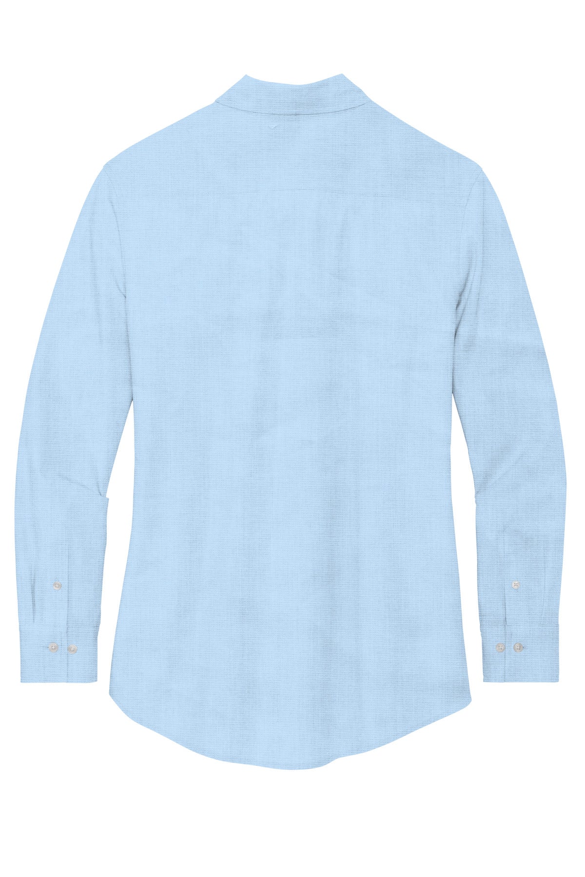 Rear View of AirBlueEOE Mercer+Mettle Women's Long Sleeve Stretch Woven Shirt MM2001