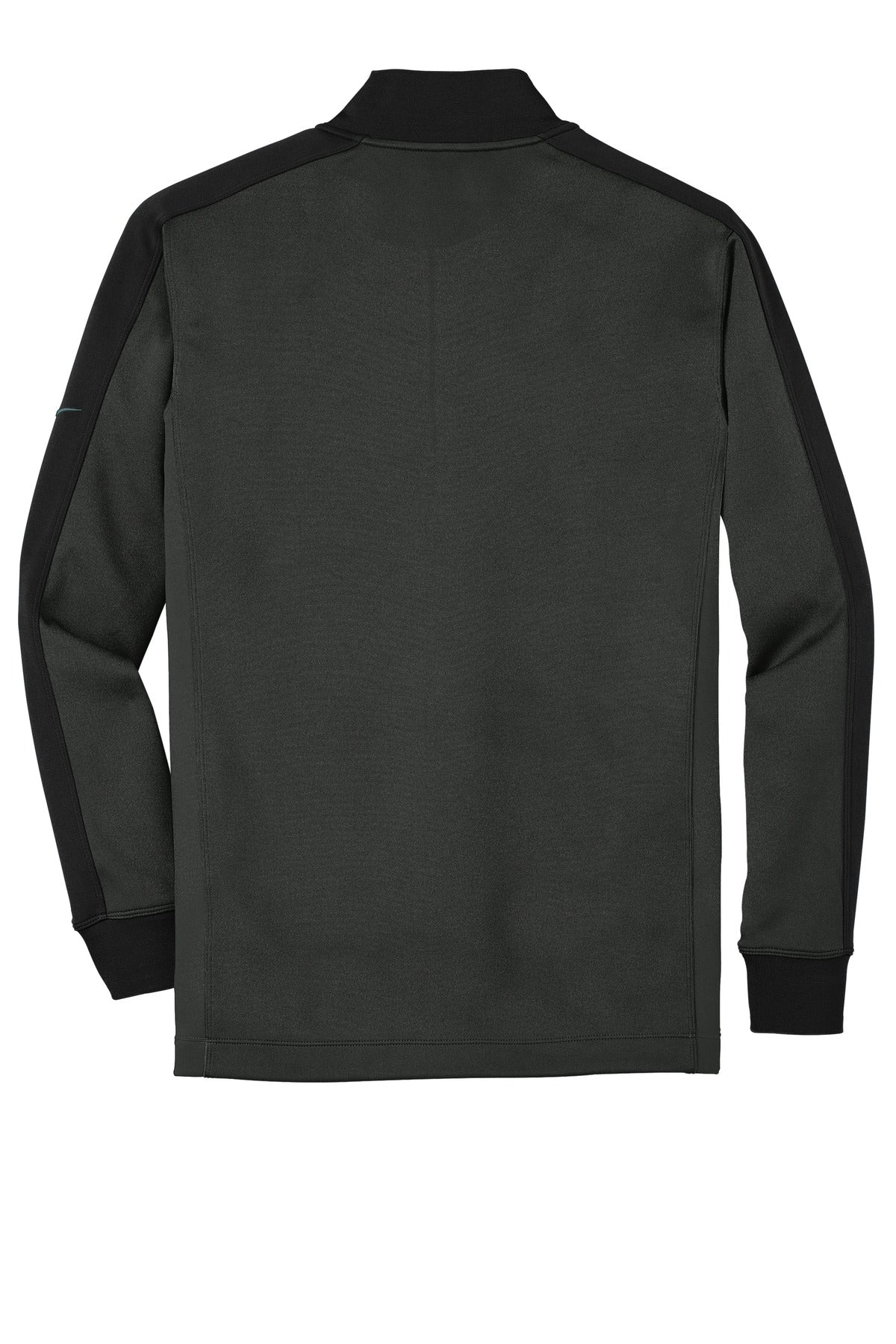 Rear View of Anth Hthr/Blk Nike Dri-FIT 1/2-Zip Cover-Up. 578673