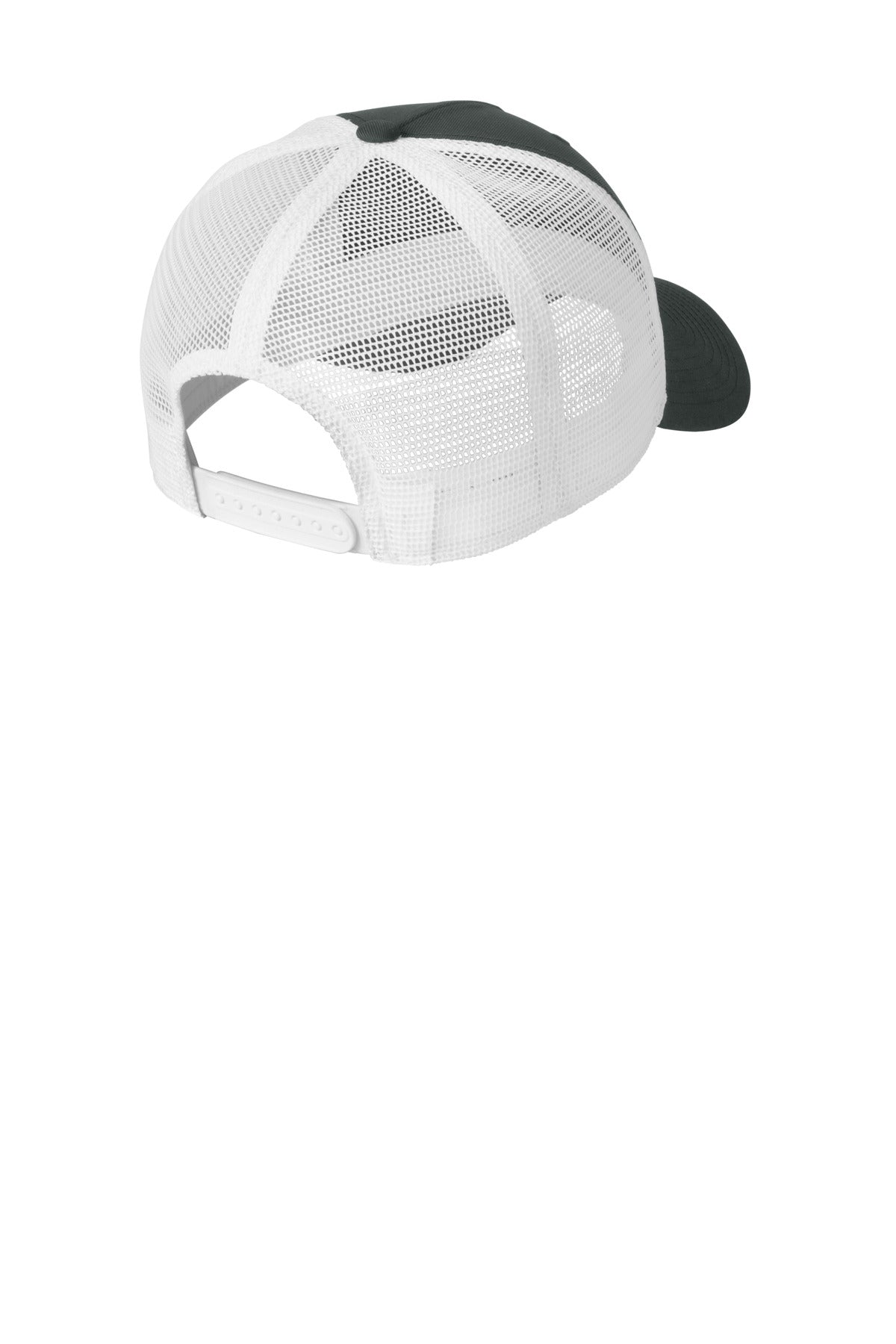 Rear View of Anth/White Nike Snapback Mesh Trucker Cap NKFN9893