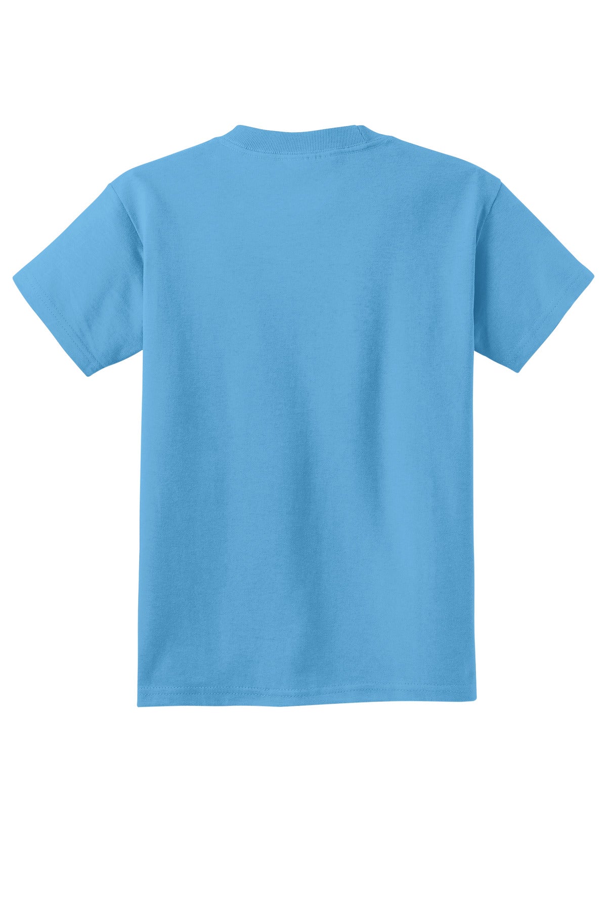 Rear View of AquaticBl Port & Company Youth Core Cotton DTG Tee PC54YDTG