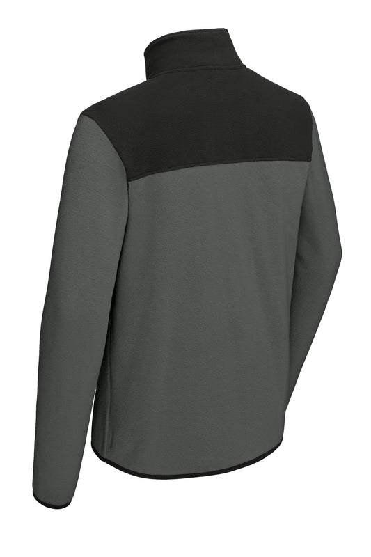 Rear View of AsGy/TNFBk The North Face Glacier Full-Zip Fleece Jacket NF0A7V4J