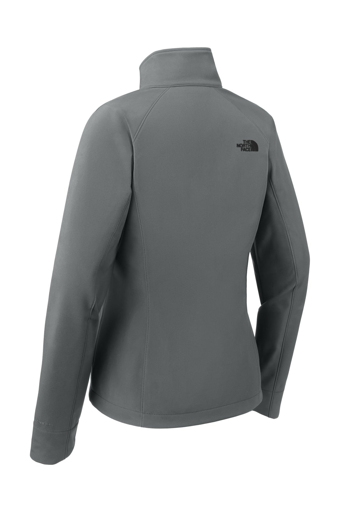 Rear View of Asphalt Grey The North Face Women's Apex Barrier Soft Shell Jacket. NF0A3LGU