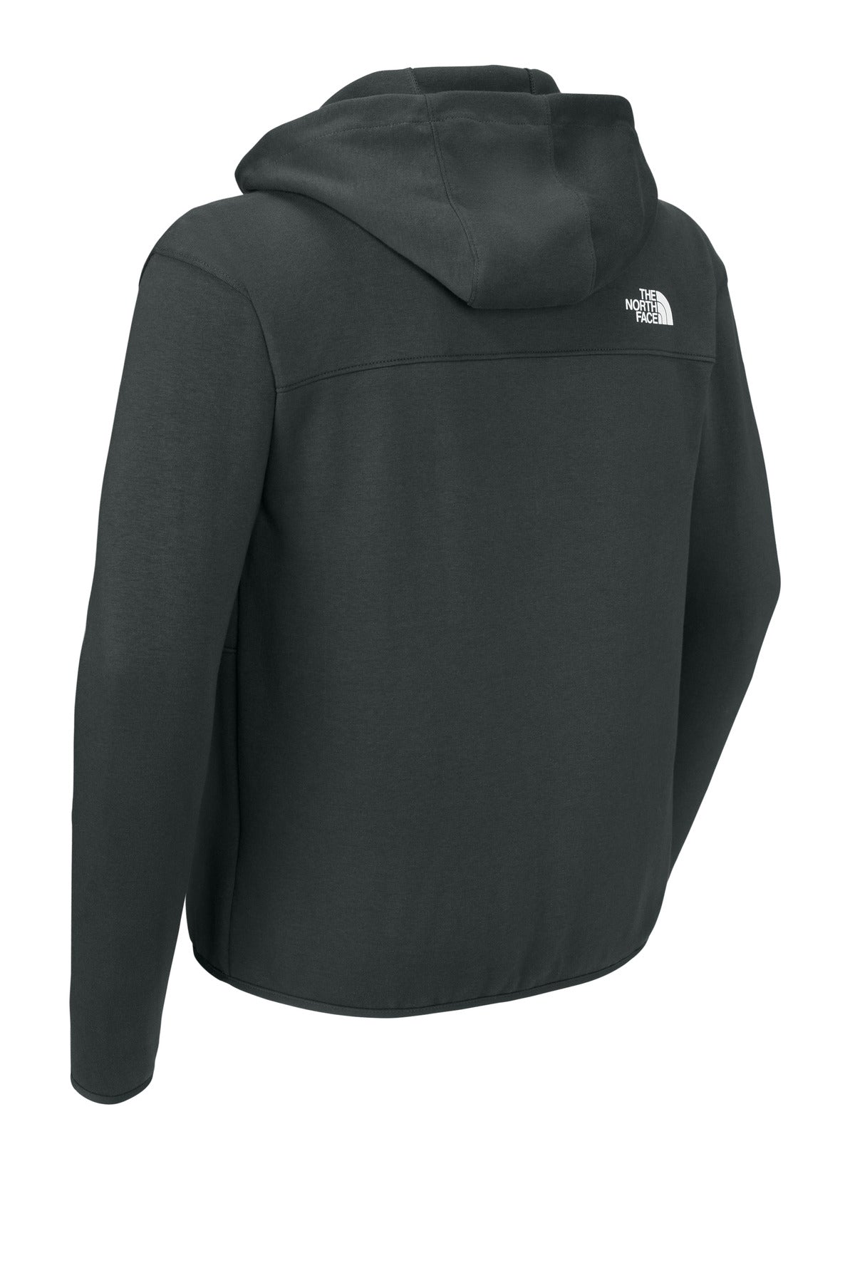Rear View of AsphaltGry The North Face Double-Knit Full-Zip Hoodie NF0A8BUS
