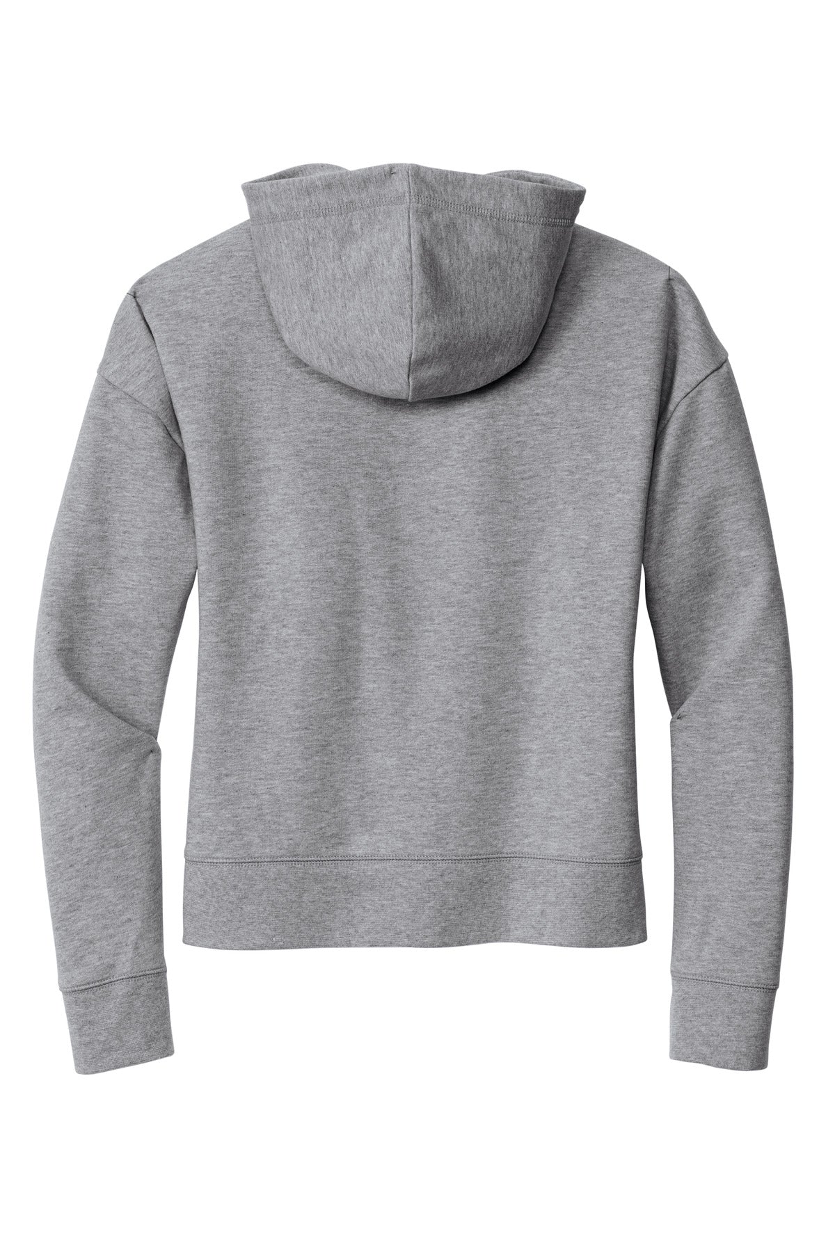 Rear View of AthlHthr New Era Women's Comeback Fleece Pullover Hoodie LNEA550