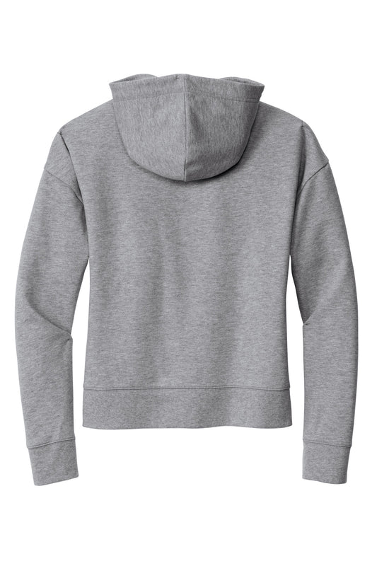 Rear View of AthlHthr New Era Women's Comeback Fleece Pullover Hoodie LNEA550