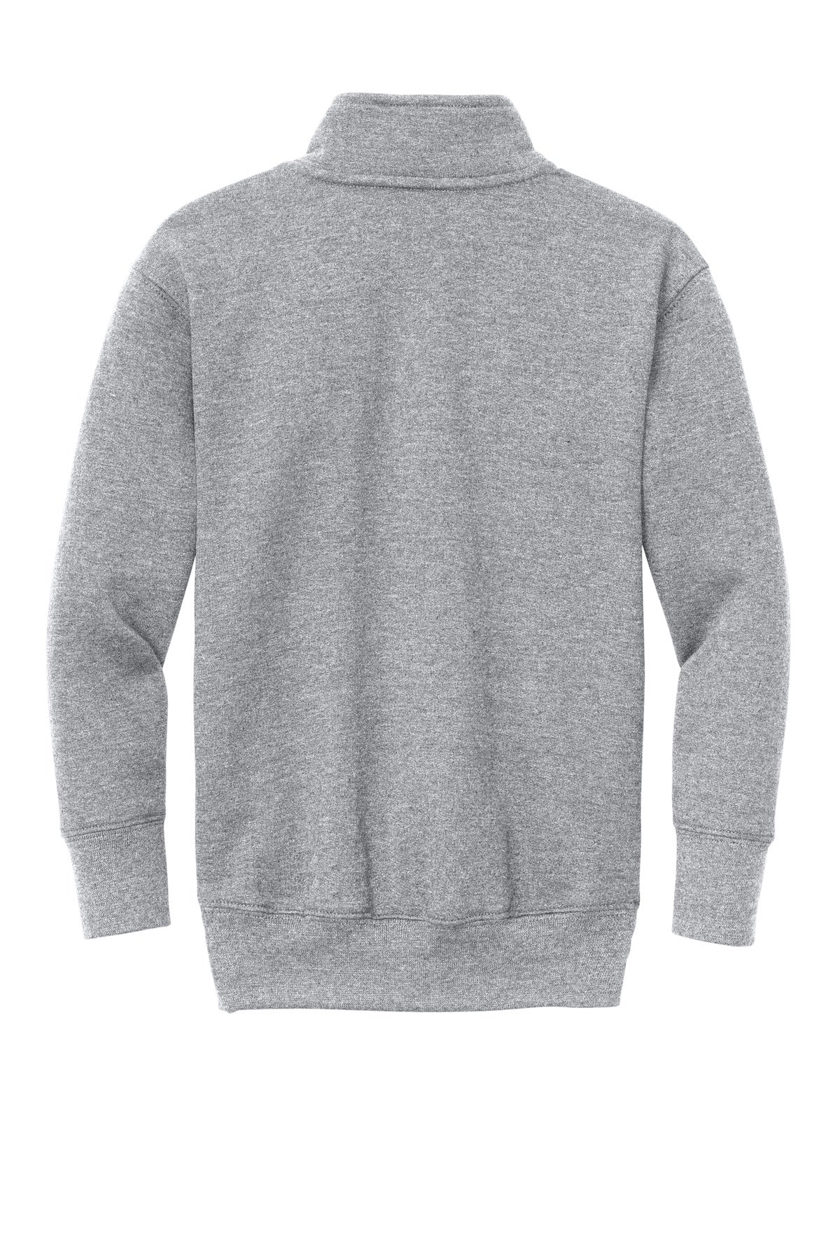 Rear View of AthlHthr Port & Company Youth Core Fleece 1/4-Zip Pullover Sweatshirt PC78YQ