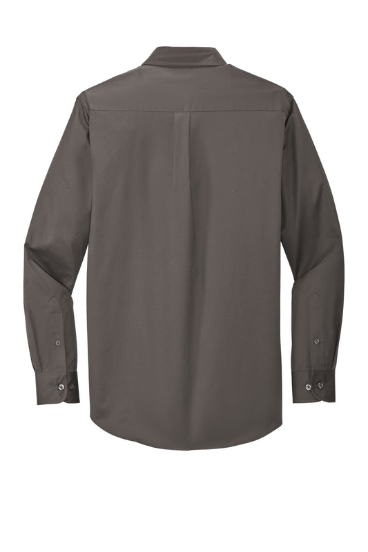 Rear View of Bark Port Authority Extended Size Long Sleeve Easy Care Shirt S608ES