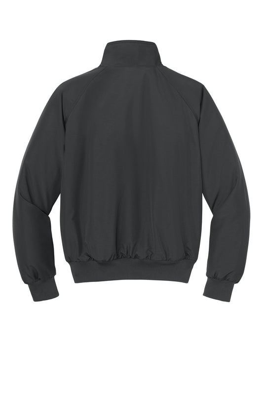 Rear View of Batlshp Grey Port Authority Charger Jacket. J328