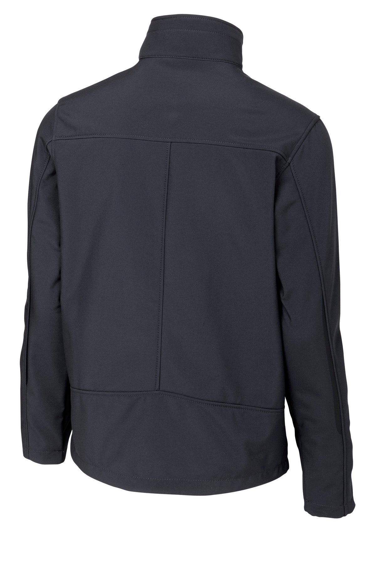 Rear View of Batlshp Grey Port Authority Welded Soft Shell Jacket. J324